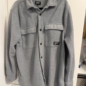 Men’s DR Essentials Gray Fleece Shirt Jacket – Size Large (Like New)